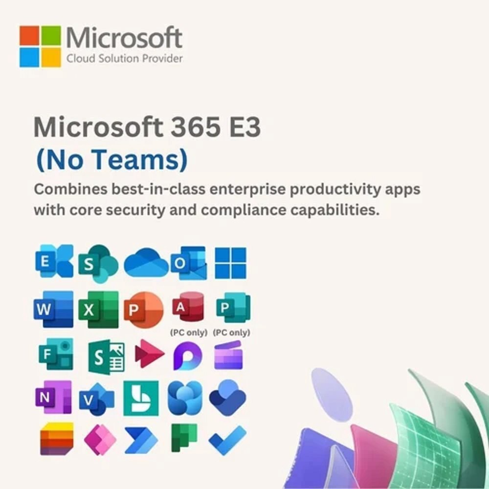 Phần mềm Microsoft Office 365 E3 (No Teams) Microsoft Office 365 E3 (No Teams)