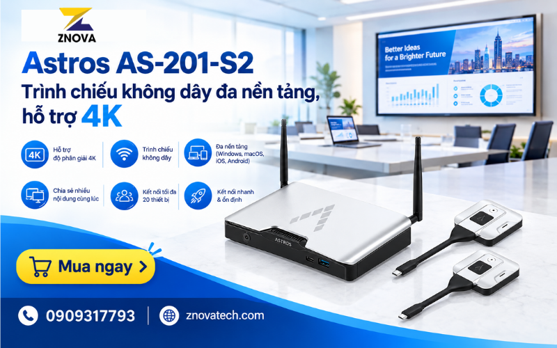 Astros AS-201-S2 – Trình chiếu không dây đa nền tảng, hỗ trợ 4K astros as 201 s2 trinh chieu khong day da nen tang ho tro 4k