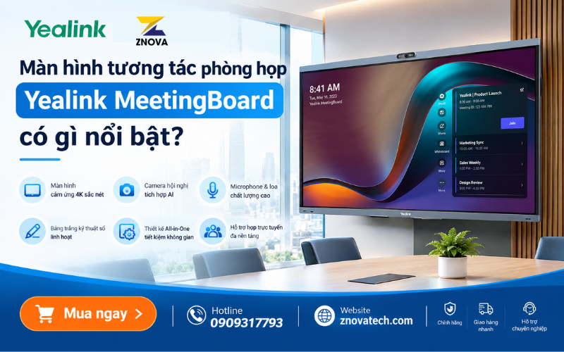 Màn hình tương tác phòng họp Yealink MeetingBoard có gì nổi bật? Màn hình tương tác phòng họp Yealink MeetingBoard có gì nổi bật?